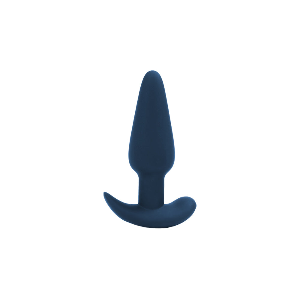 TEMPETE - petit plug vibrant télécommandable bleu nuit pour débutante