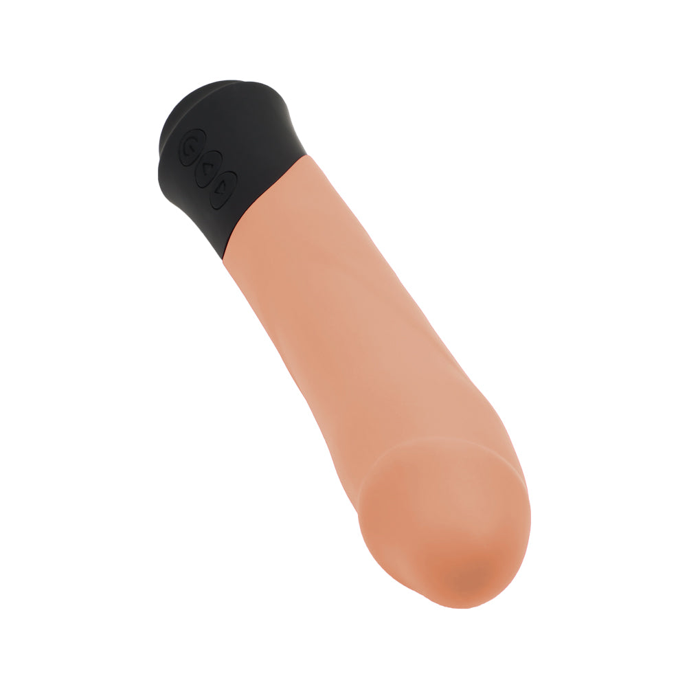 vibromasseur phallique colossal couleur chair vue inclinee
