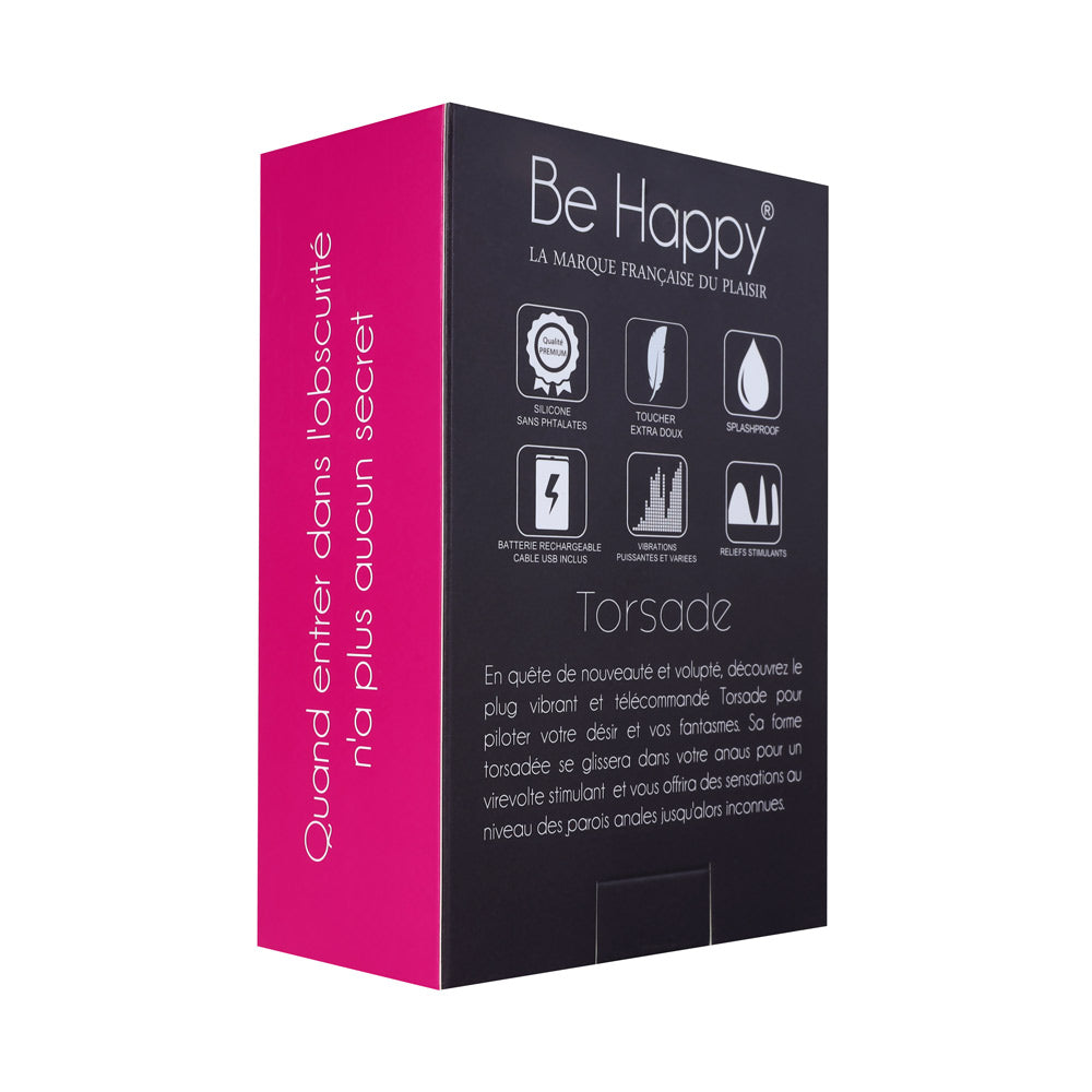 dos coffret torsade plug anal vibrant telecommande be happy