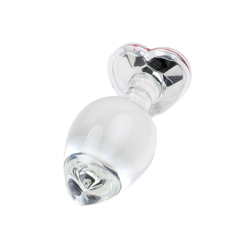 Plug en verre coeur rouge 282