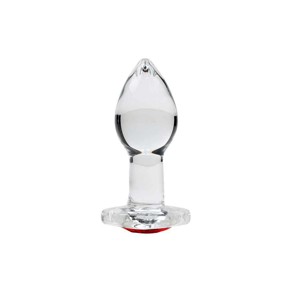Plug en verre coeur rouge 282