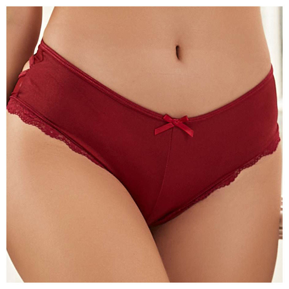 shorty sexy détail bordeaux