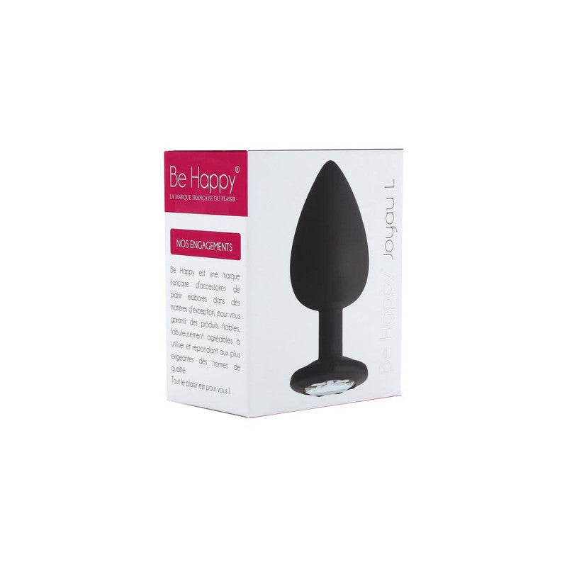 Plug anal bijou noir taille L boite face