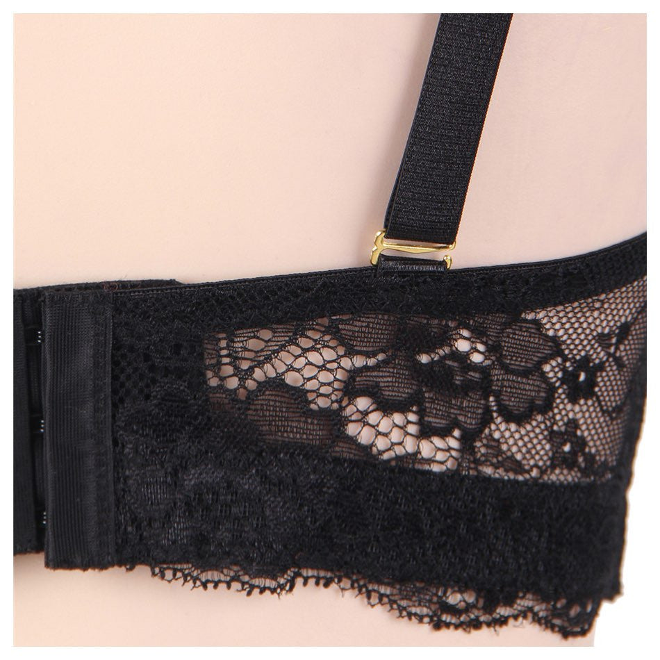 Soutien-gorge coque détails dentelle noir