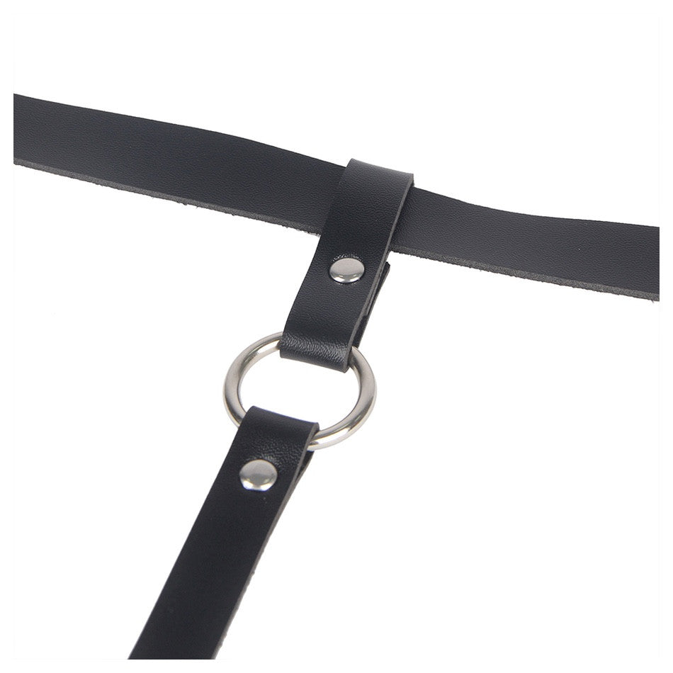 Porte-jarretelles simili petits nœuds détails boucle