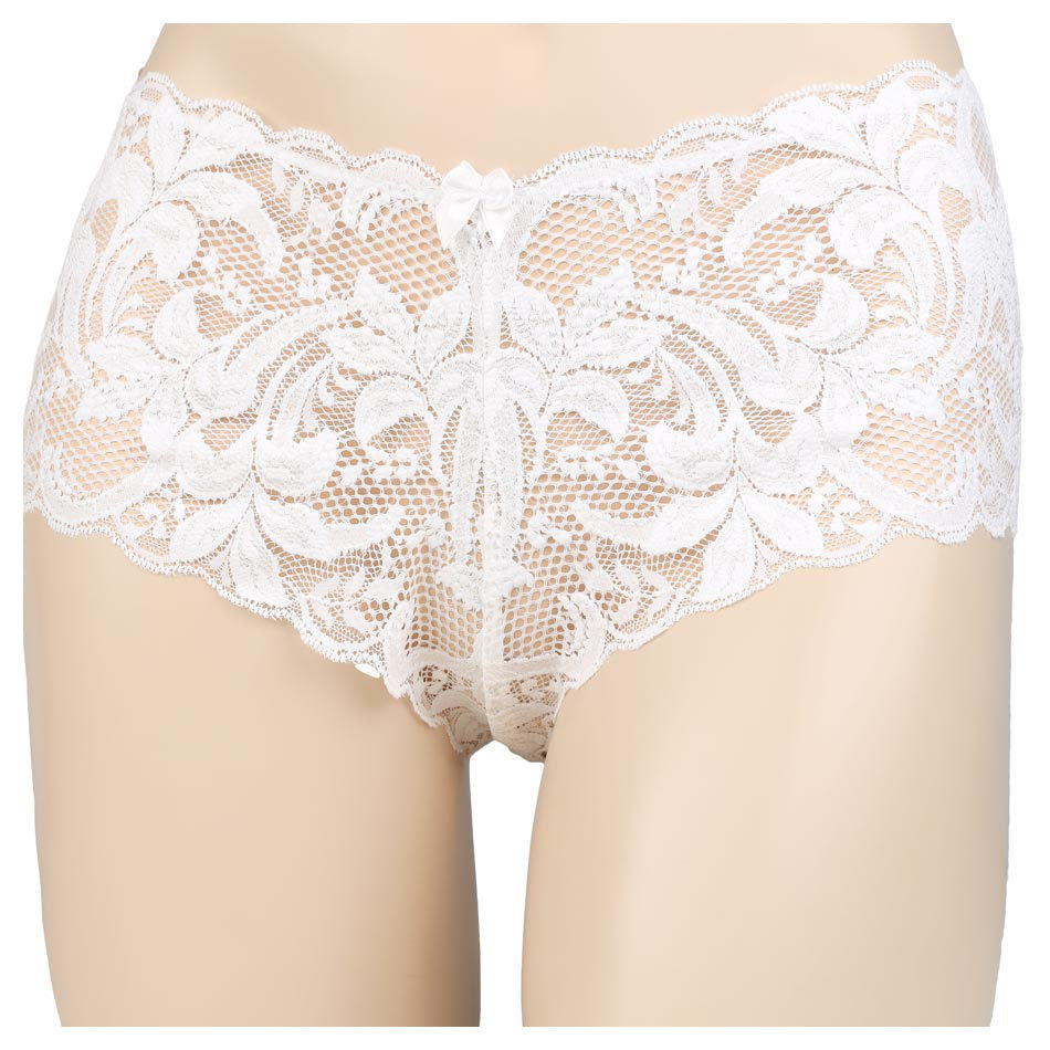 Shorty dentelle eros veneziani blanc vue de face