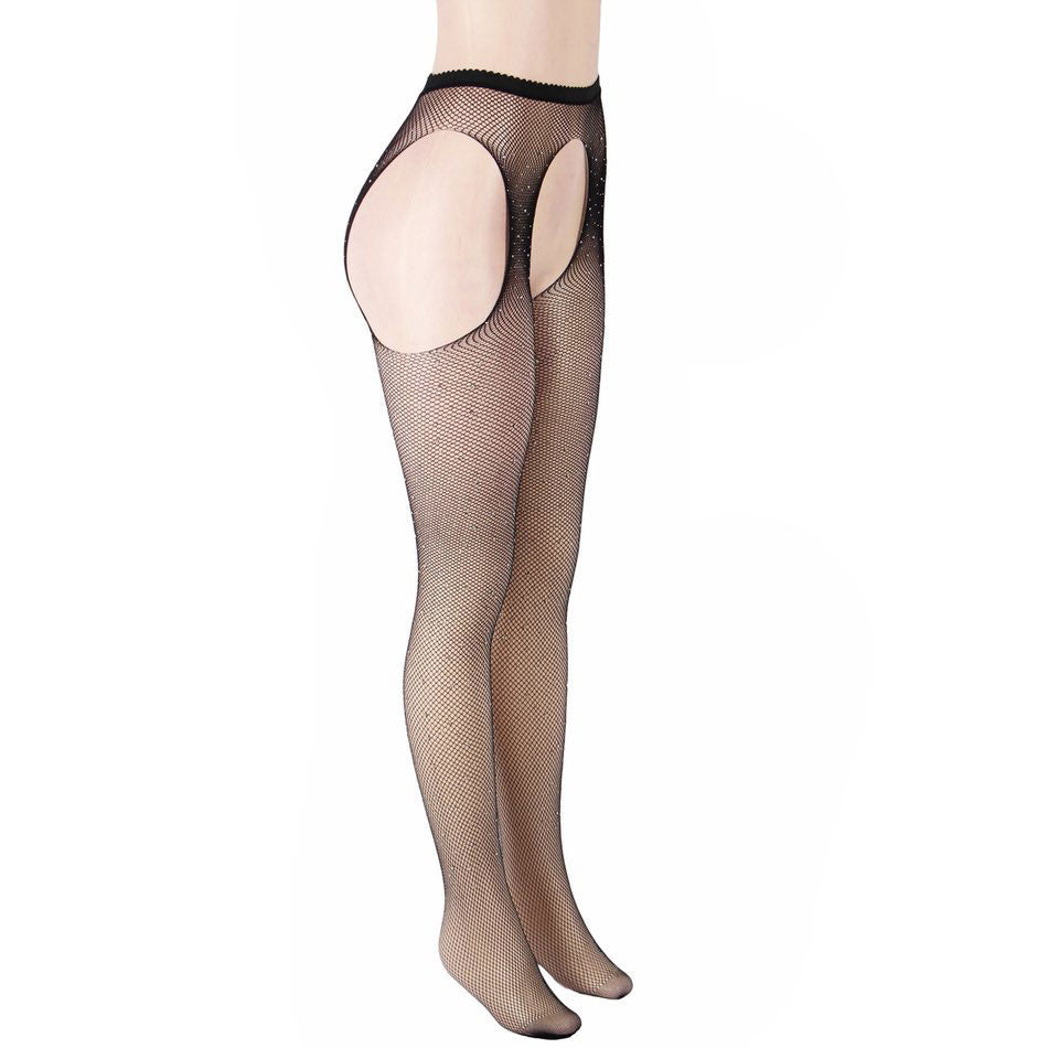 Collant ouvert resille night noir Sensual Lingerie