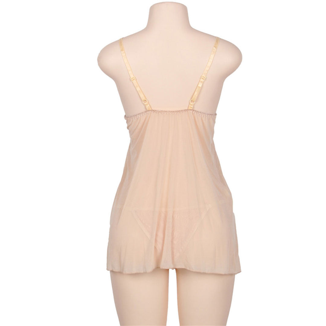 Nuisette ouverte babydoll line de dos