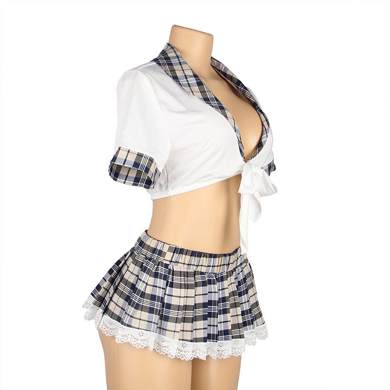 Costume School Girl Sexy à Nouer - 2 Pièces