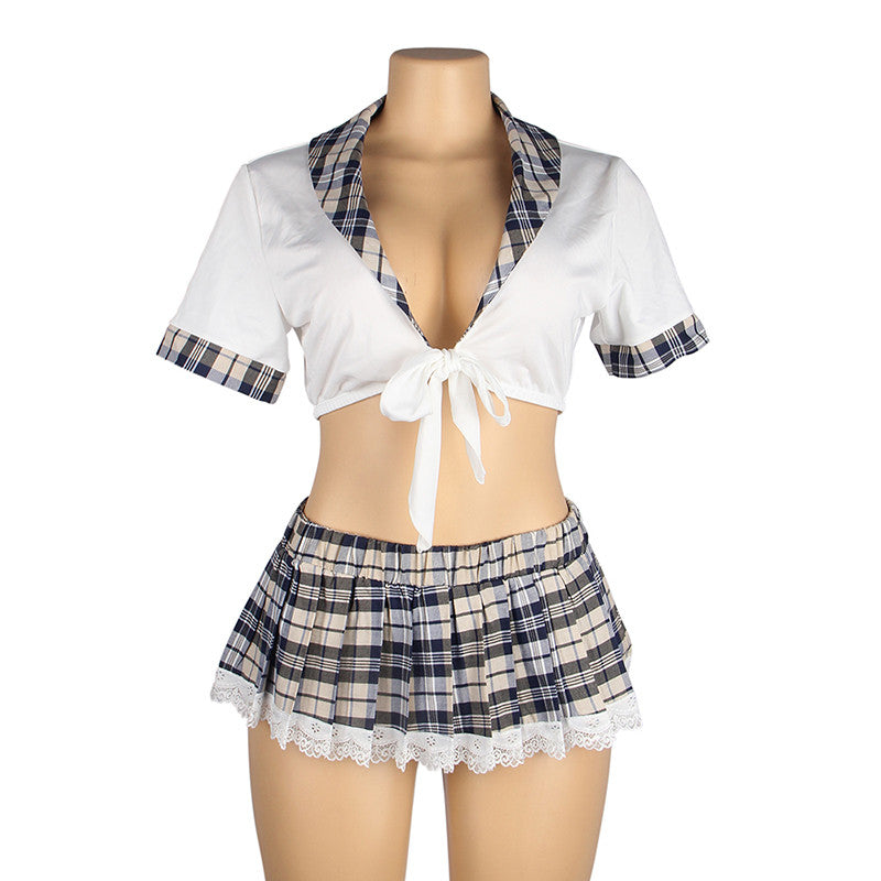 Costume School Girl Sexy à Nouer - 2 Pièces