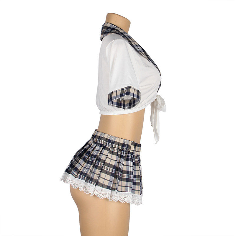 Costume School Girl Sexy à Nouer - 2 Pièces