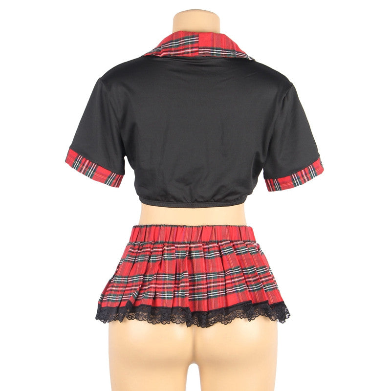 Costume School Girl Sexy à Nouer - 2 Pièces