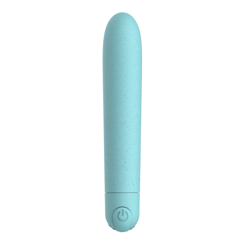 Photo de face du Mini Stimulateur Clitoridien Bleu Eco Responsable - Satisfaction