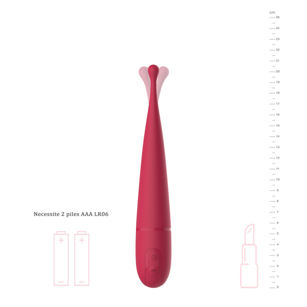 Dimensions du stimulateur Clitoridien Antenne Rouge - Instinct