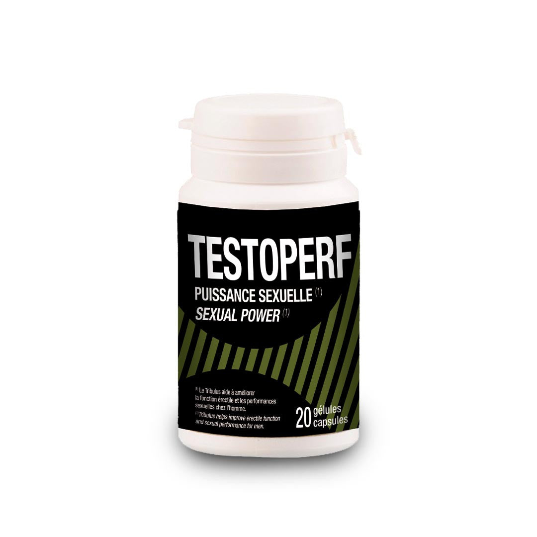 Labophyto TestoPerf 20 Gélules Booster Performances Homme Flacon Vue de Face