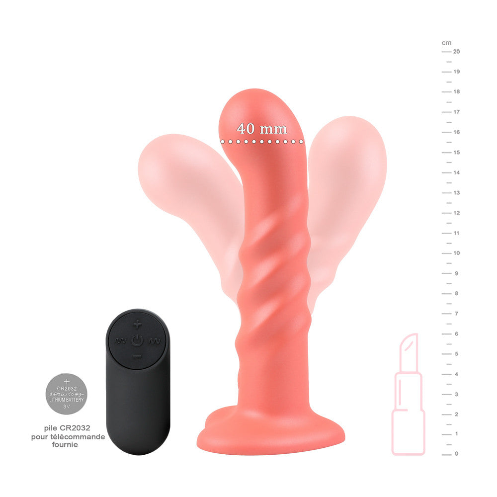 Gode Ventouse Vibrant Télécommandé Tempérance +