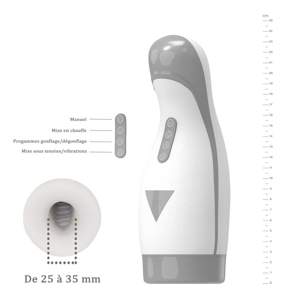 masturbateur explosion dimensions et commandes integrees