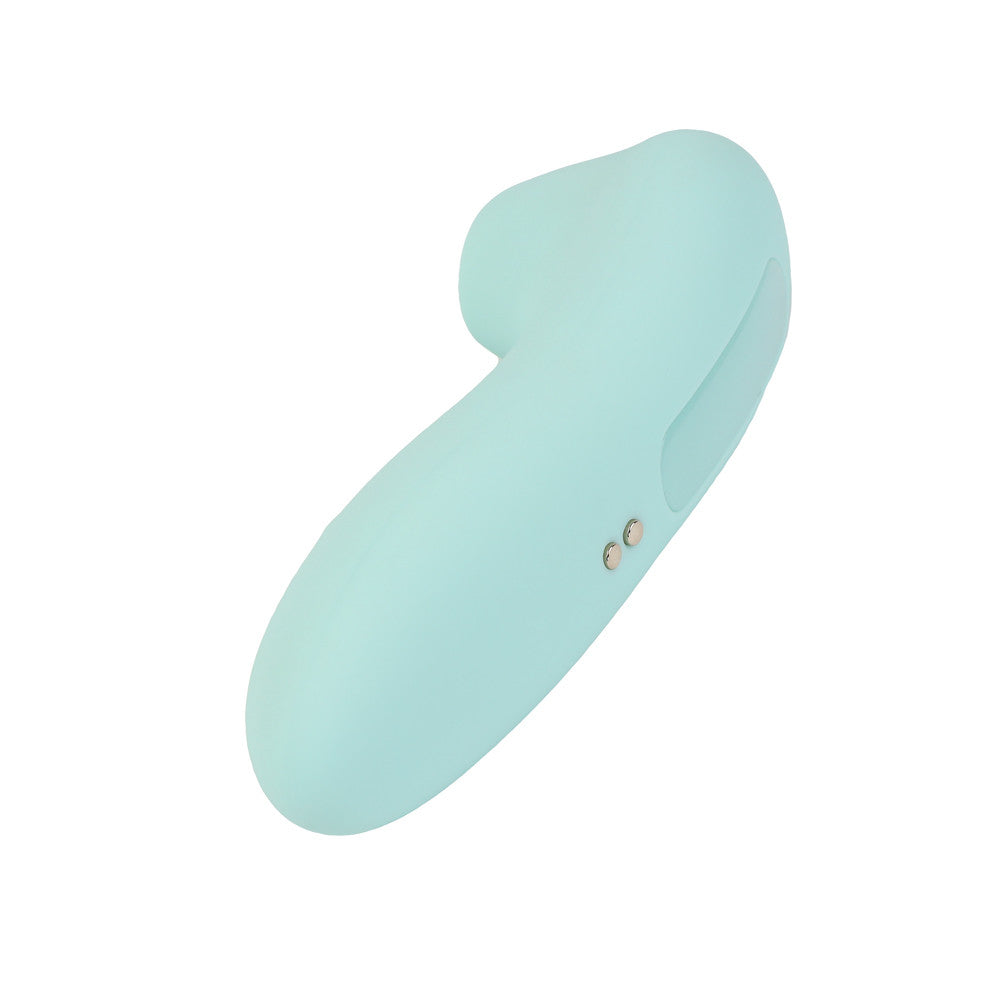 aspirateur a clitoris vertige bleu vue arriere du sextoy