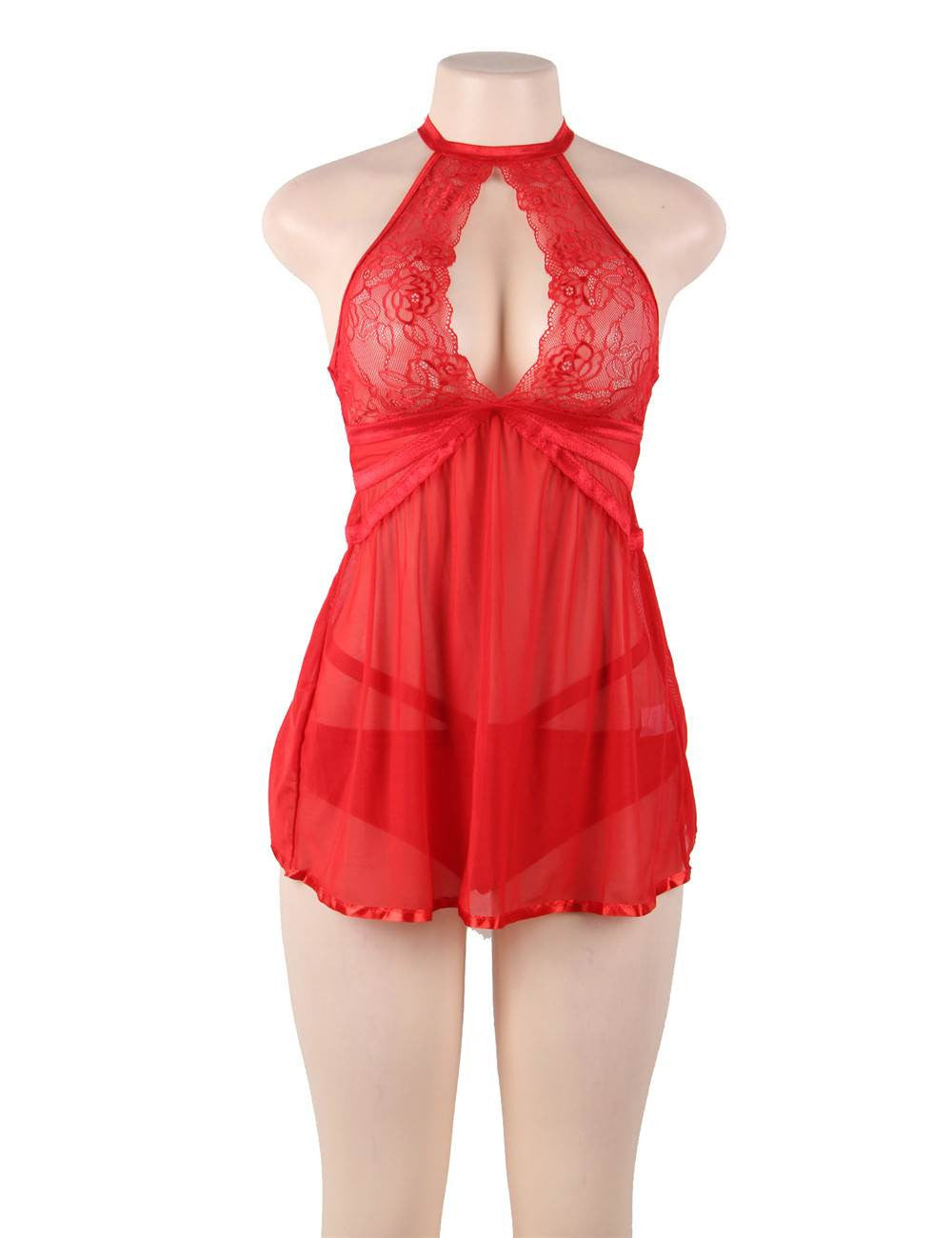 Nuisette Babydoll Trèfle - Dentelles et voile - Sensual Lingerie