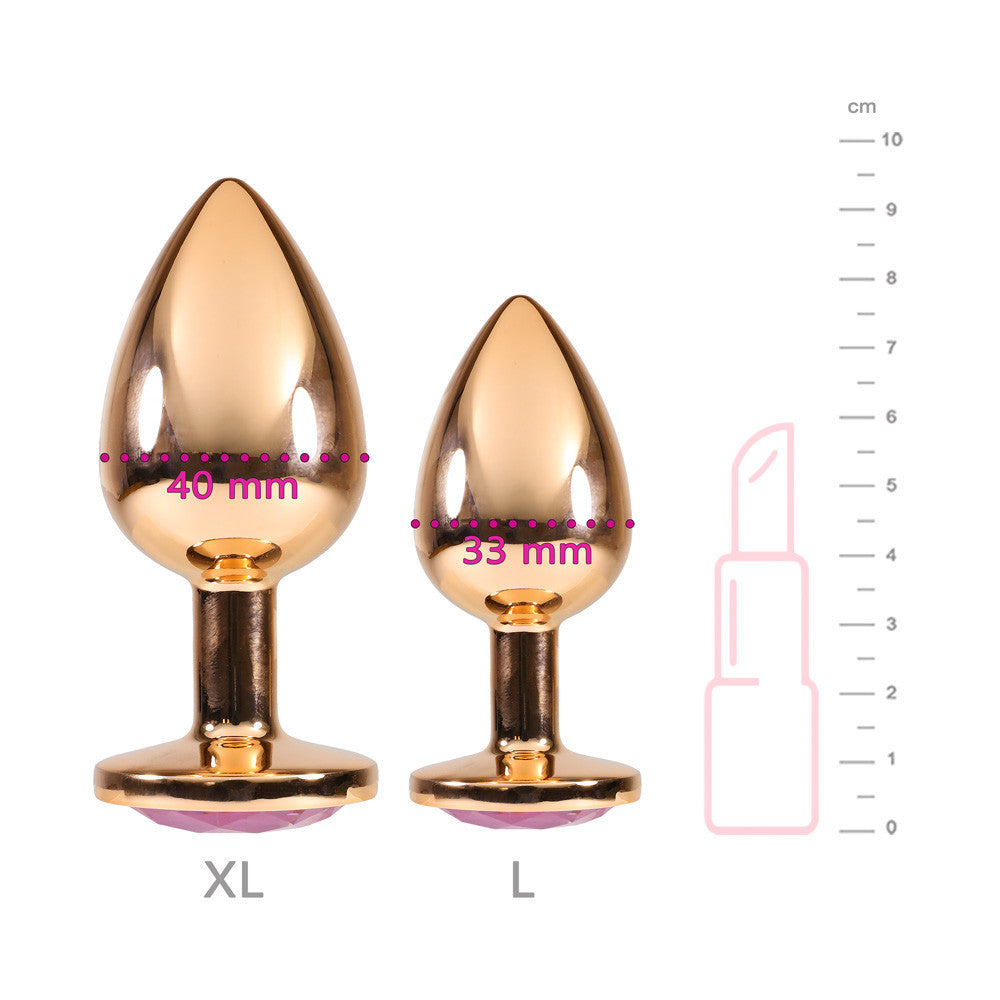 Dimensions plug Aluminium Rose L/XL - Steel Lovin U