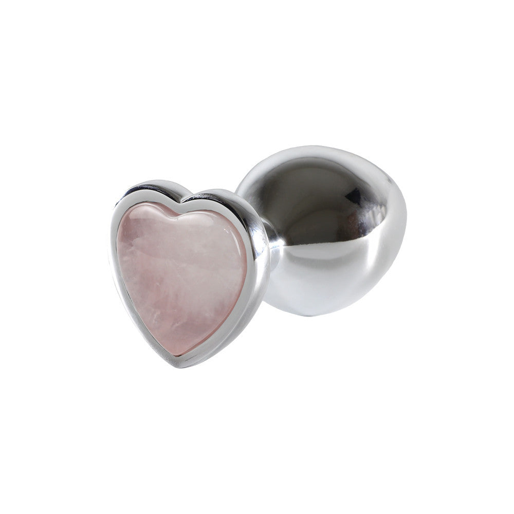 Plug Coeur Aluminium Stone L Rose - Steel Lovin U