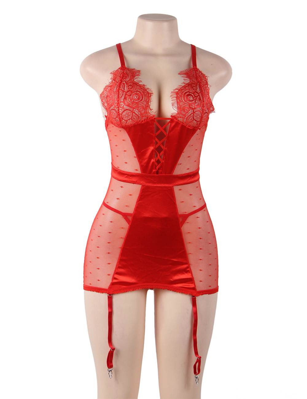 Nuisette porte-jarretelles Capucine - Lingerie de nuit glamour