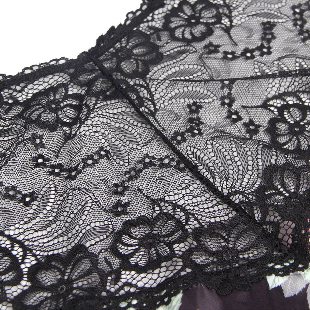 Nuisette fleurie en satin Maggy - Sensual Lingerie