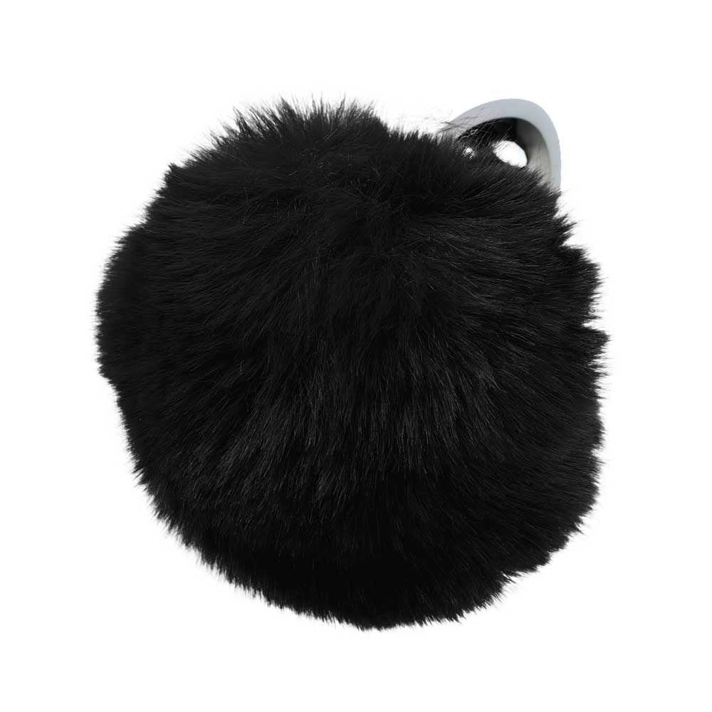 Plug Pompon Noir - Vue Diagonale posé - Steel Lonvin U
