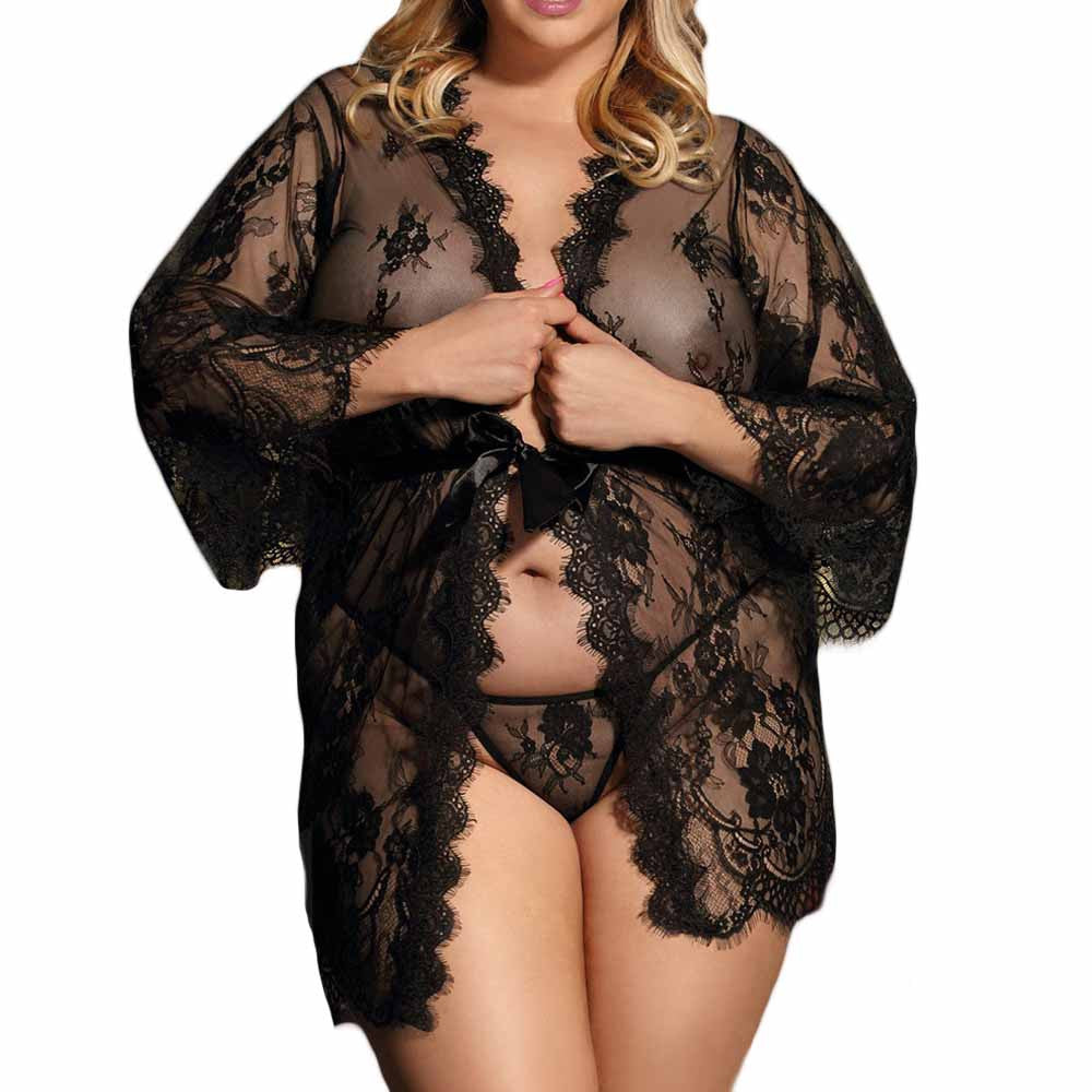 Kimono Déshabillé Dentelle Vienne - Sensual Lingerie