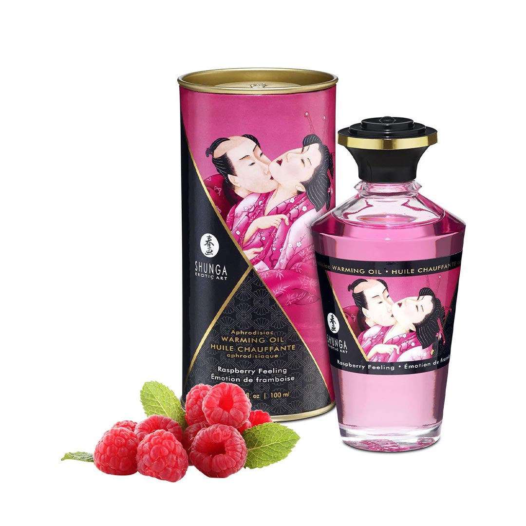 Huile de Massage Comestible saveur Framboise