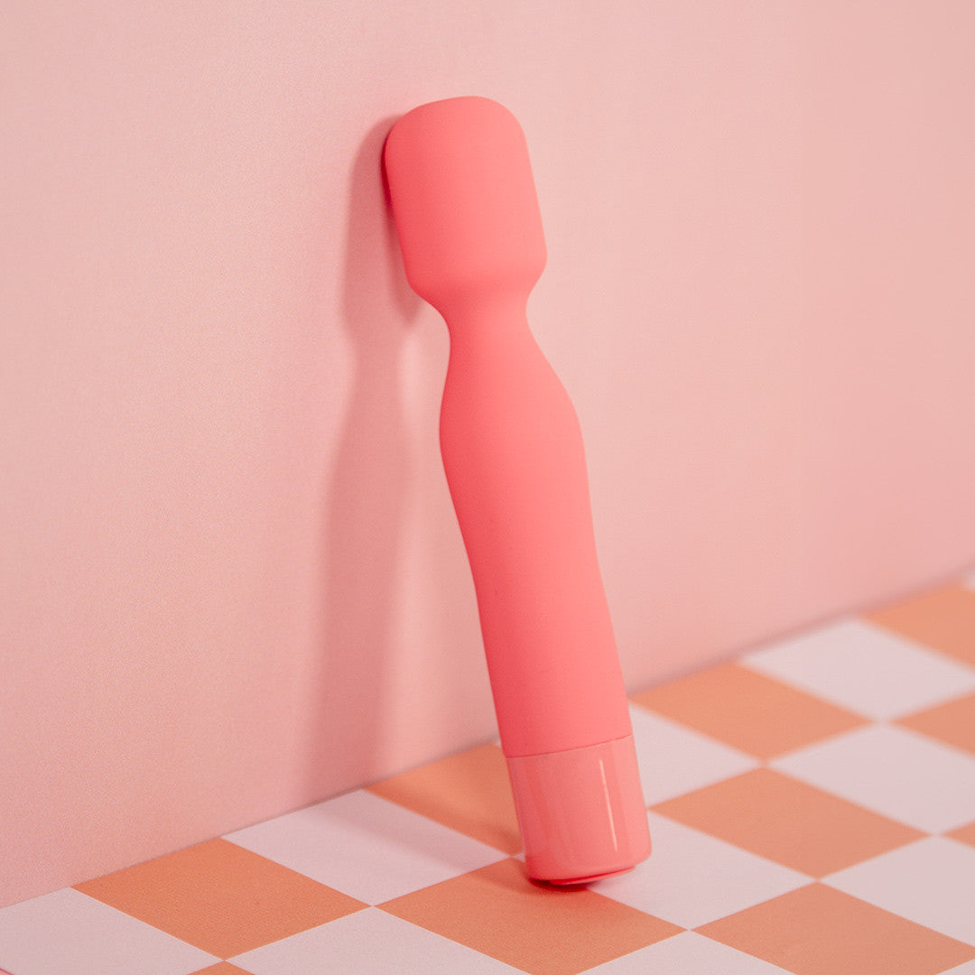 stimulateur clitoridien wand frisson corail en silicone rechargeable