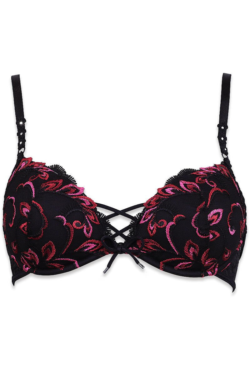 Soutien-Gorge Plongeant à Lacet Cabaret