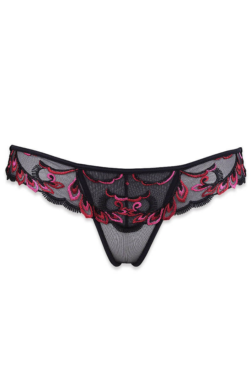 Tanga Dos Nu à Guipure Cabaret