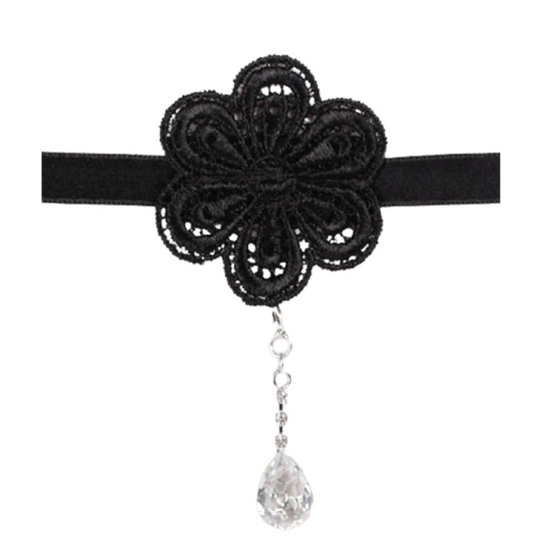 Collier Bianca Goutte de Rosée - Dentelle et Strass - Luxxa