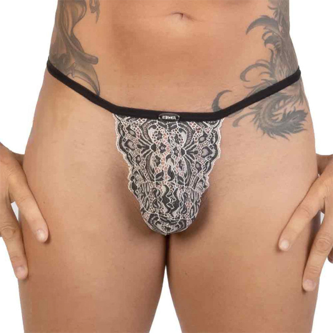 String homme Julian - Dentelle bicolore - Eros Veneziani