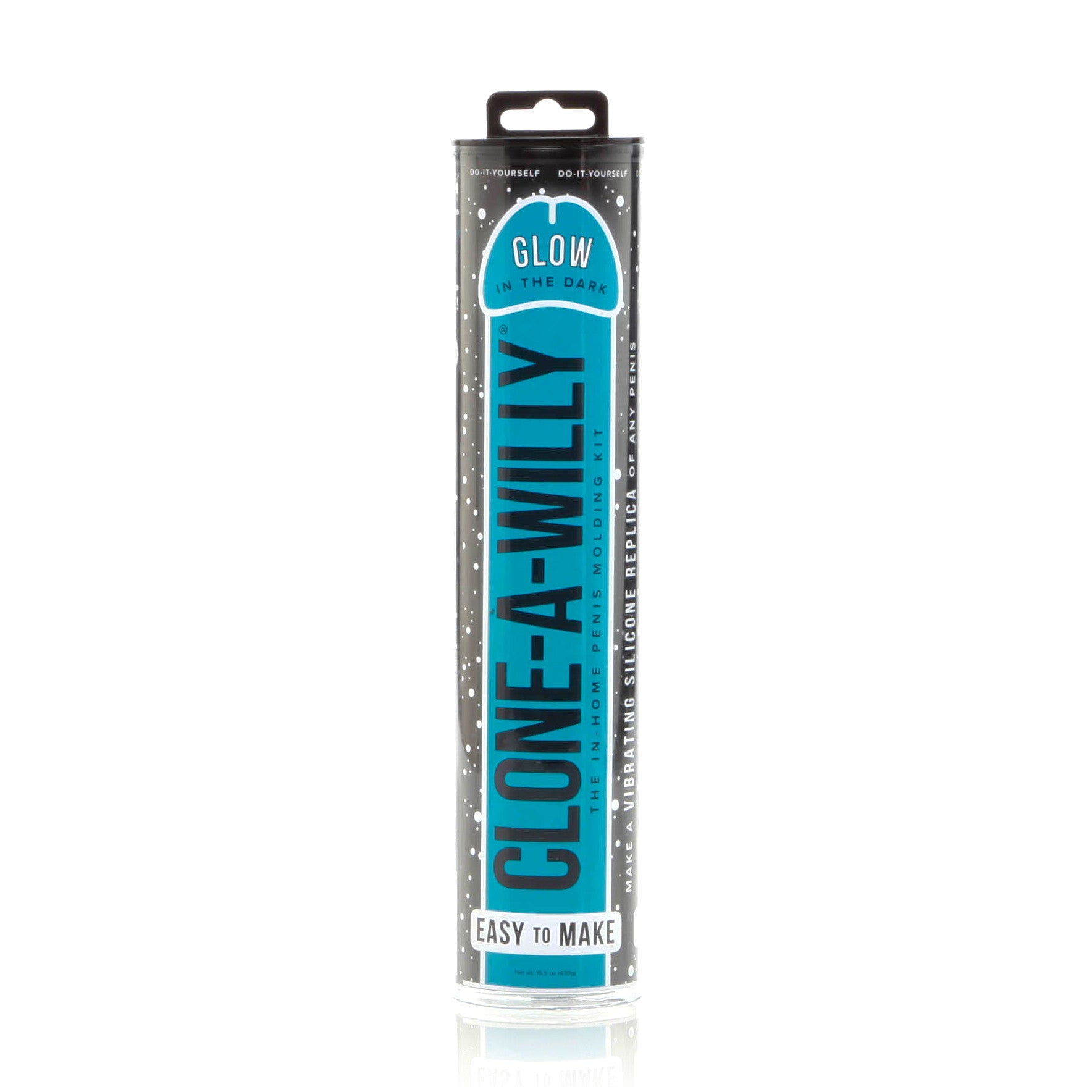 Kit Moulage de Pénis Vibrant Phosphorescent Bleu