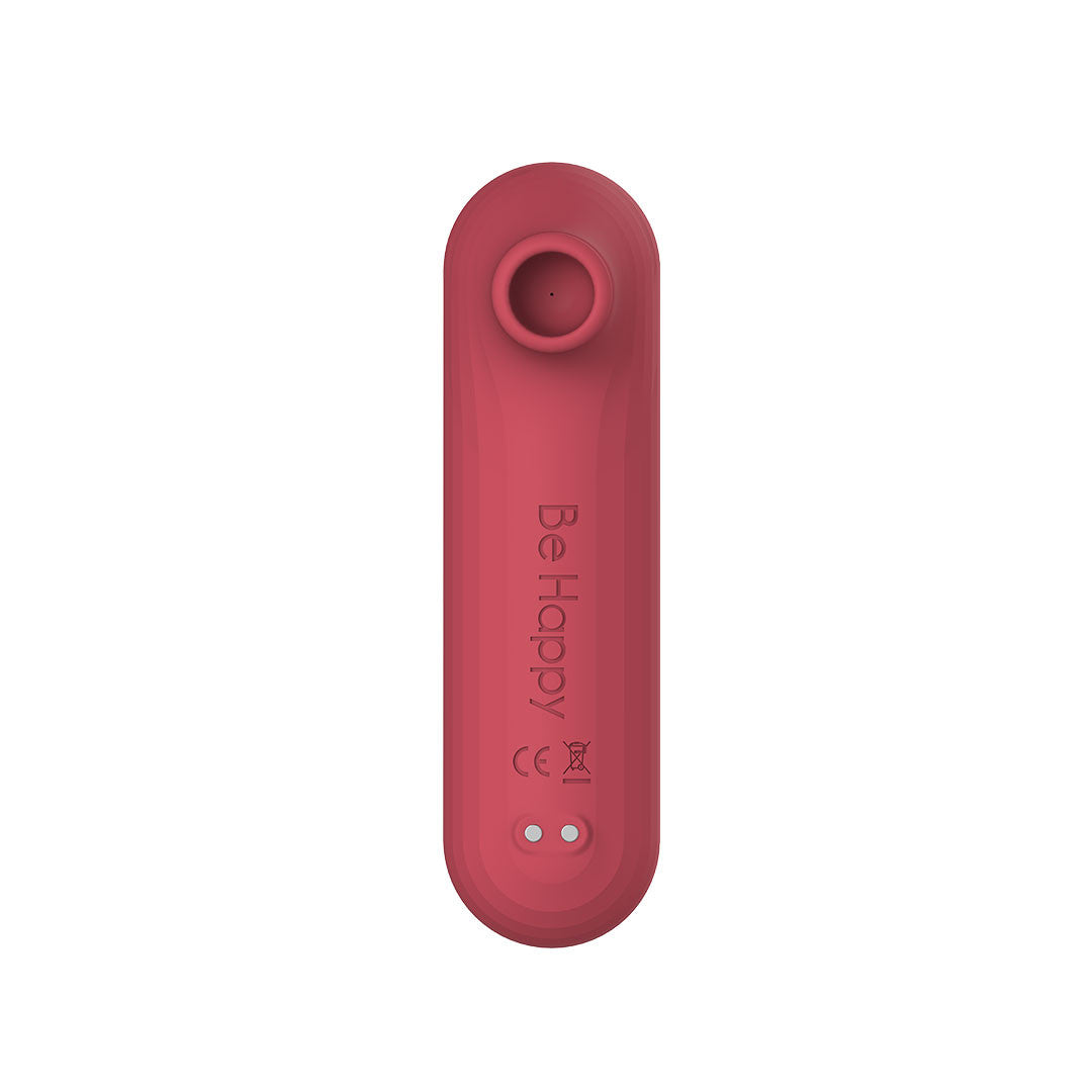 Aspirateur clitoridien silicone Contact - rouge - Be Happy - vue de face
