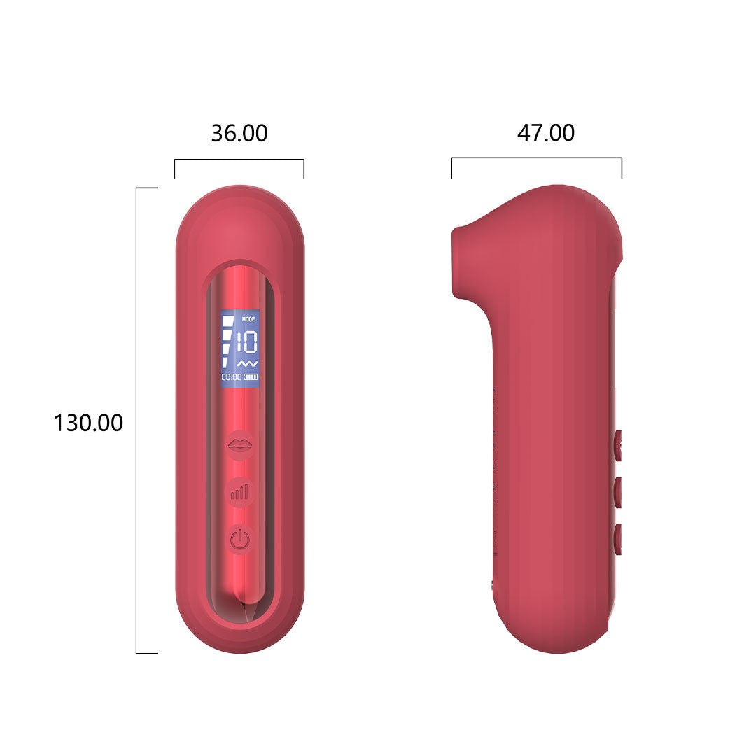 stimulateur clitoridien contact rouge avec dimensions