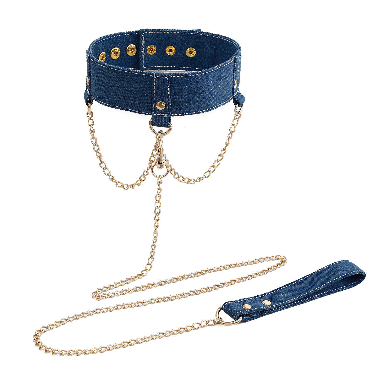 Coffret Bondage en Jean Collier avec Laisse