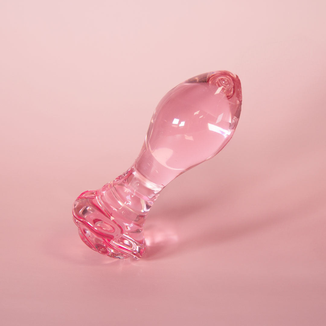 Plug Anal Fleur Pyrex Rose