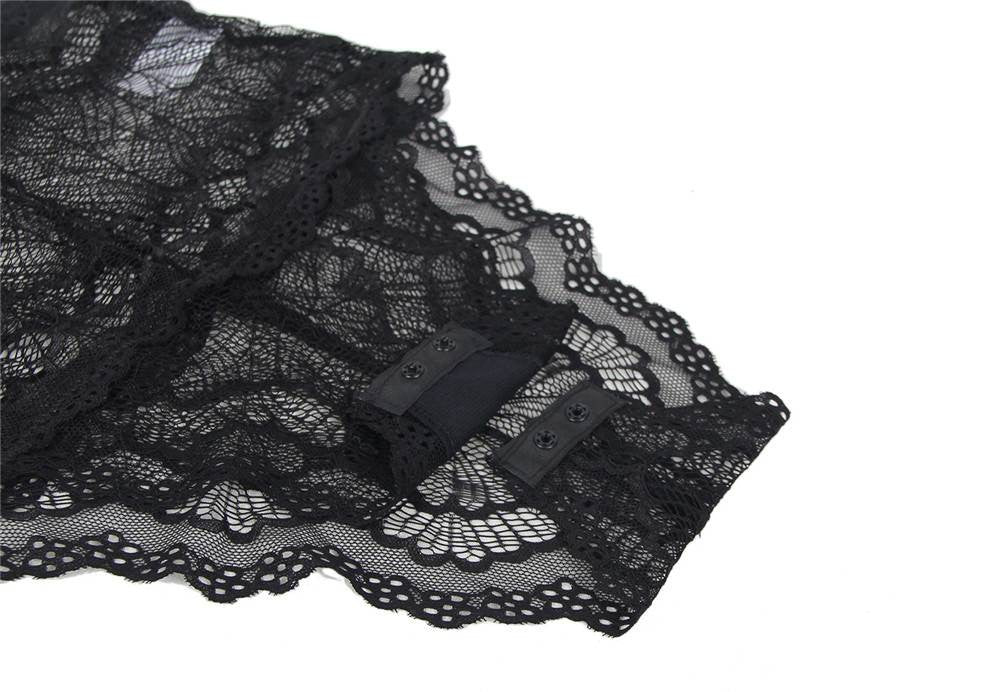 Body Pin-up à lacet Noir - Sensual Lingerie