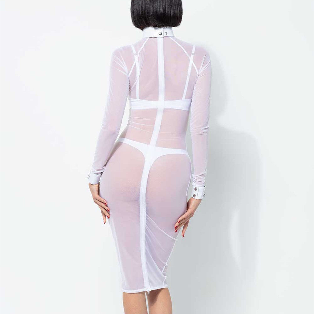Robe Résille Azia Blanche