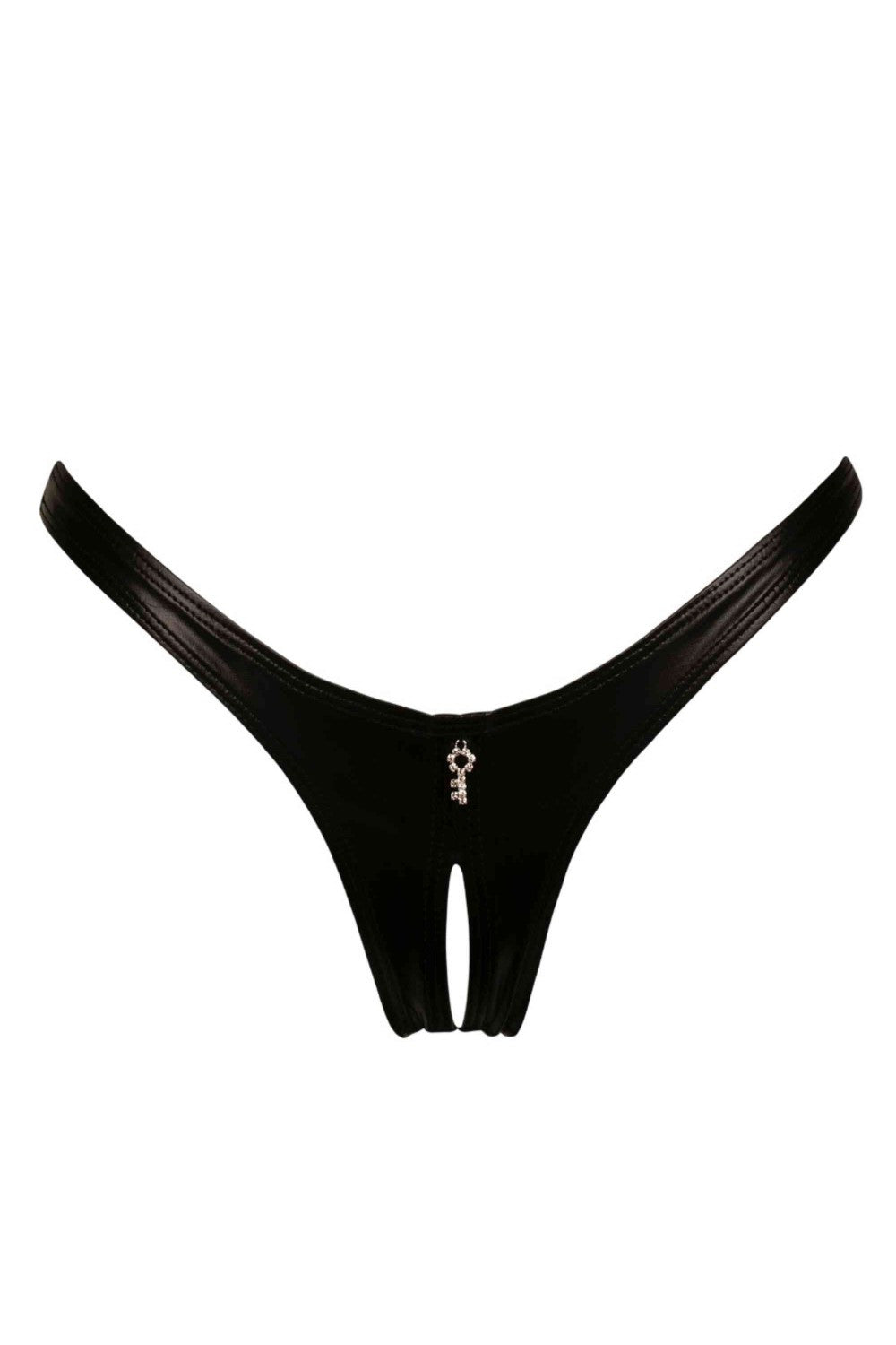 String Ouvert Wetlook Annabelle Noir
