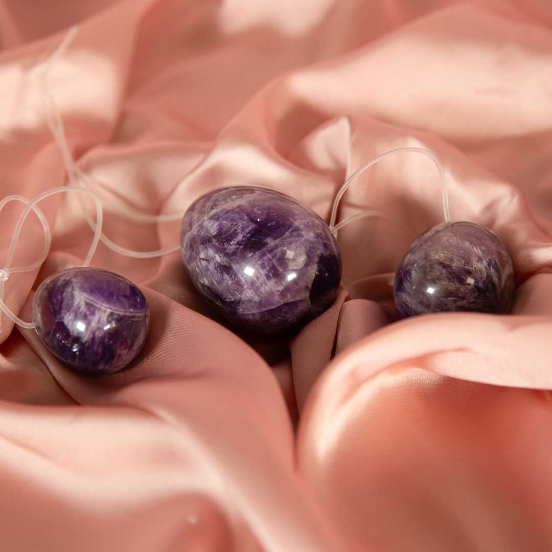 Set 3 Oeufs de Yoni - Be Happy violet