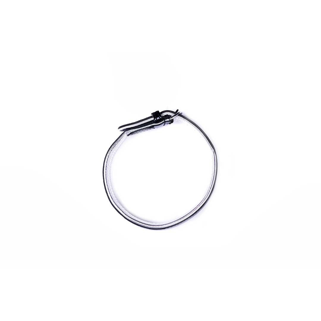 Collier Fin en Cuir - Be Bondage Noir Argent