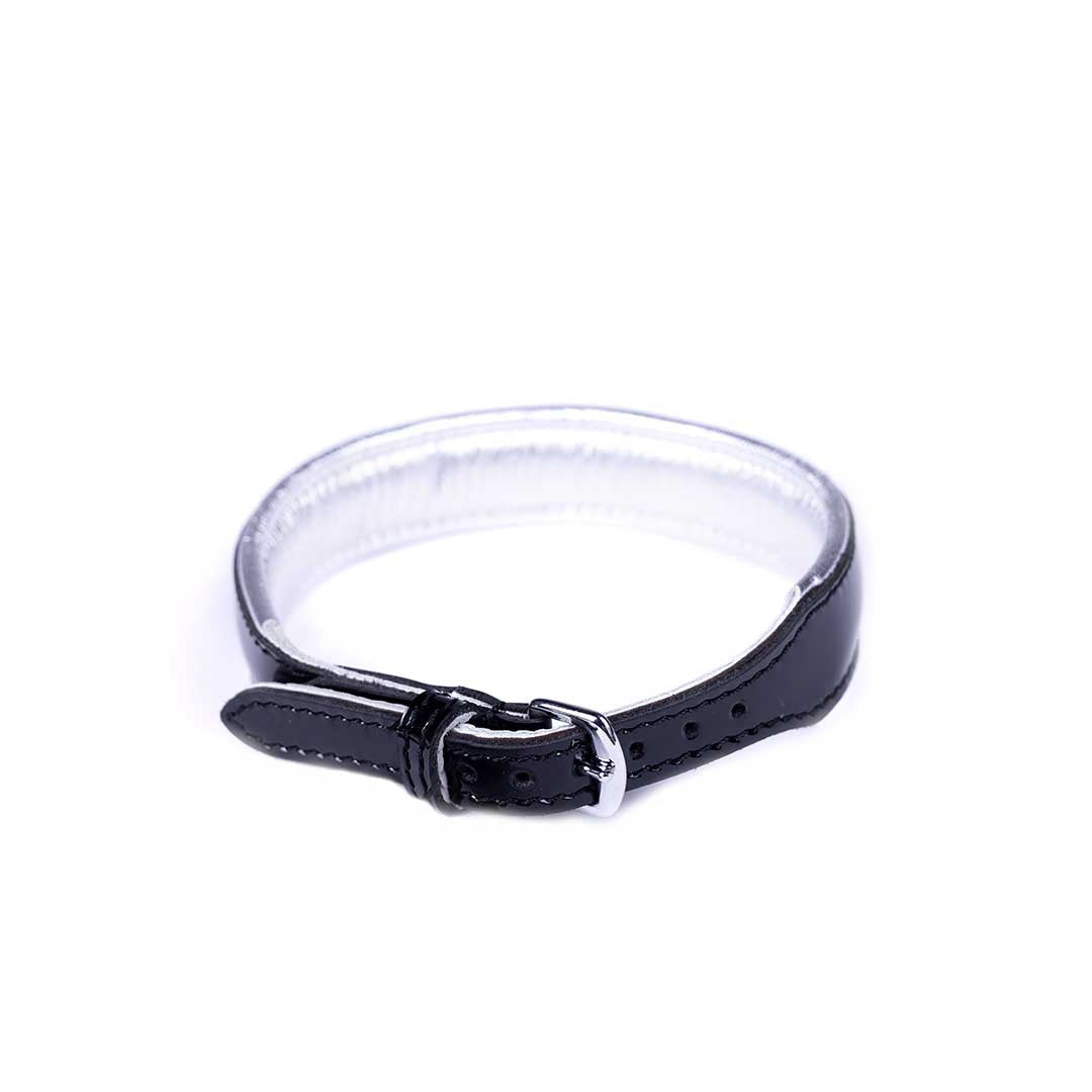 Collier Fin en Cuir - Be Bondage Noir Argent