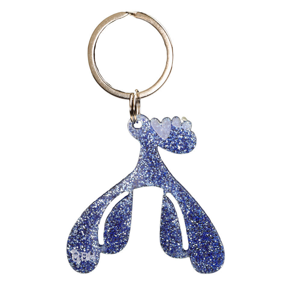Porte clé Juju - Paillettes bleues