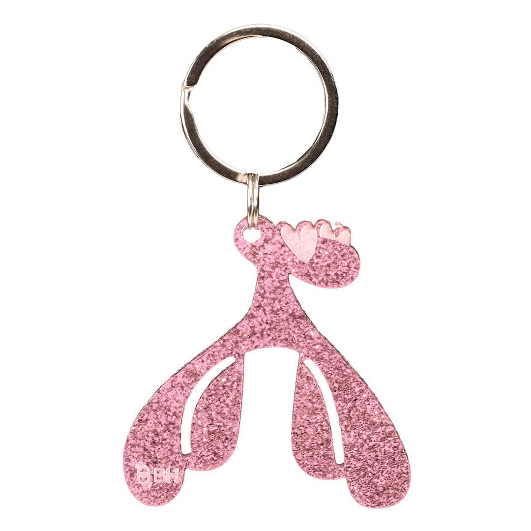 Porte clé Juju - Paillettes roses