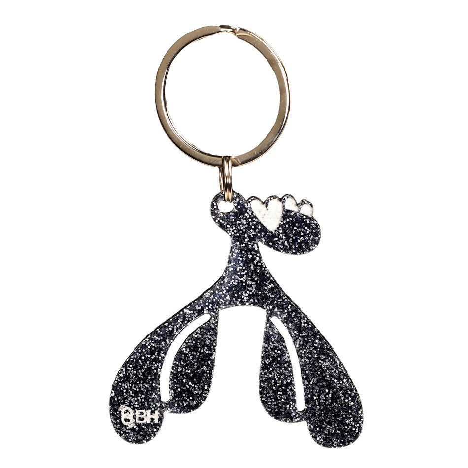 Porte clé Juju - Paillettes noires