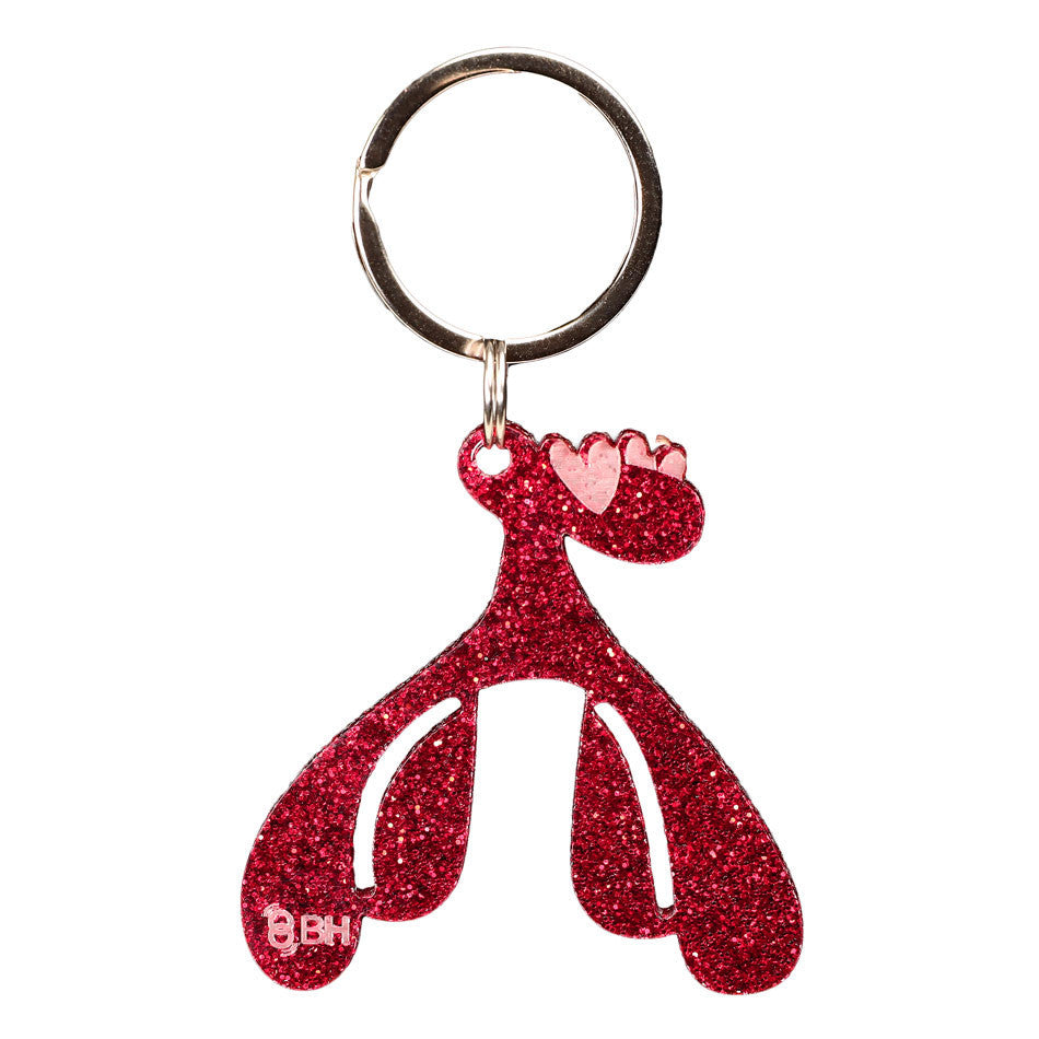 Porte clé Juju - Paillettes rouges